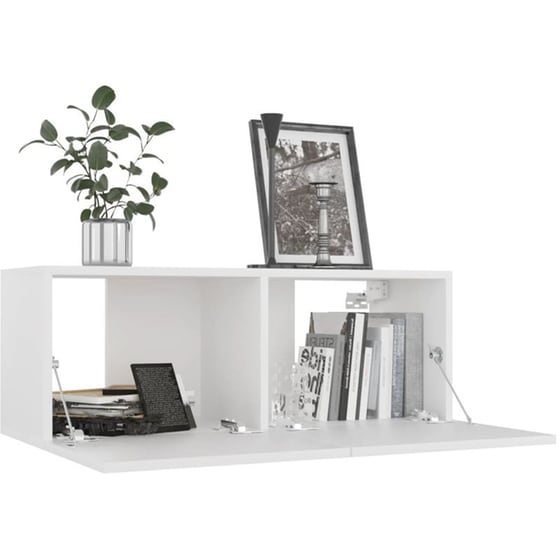 Έπιπλο Τηλεόρασης VidaXL από Μοριοσανίδα 80x30x30cm - Λευκό image 1