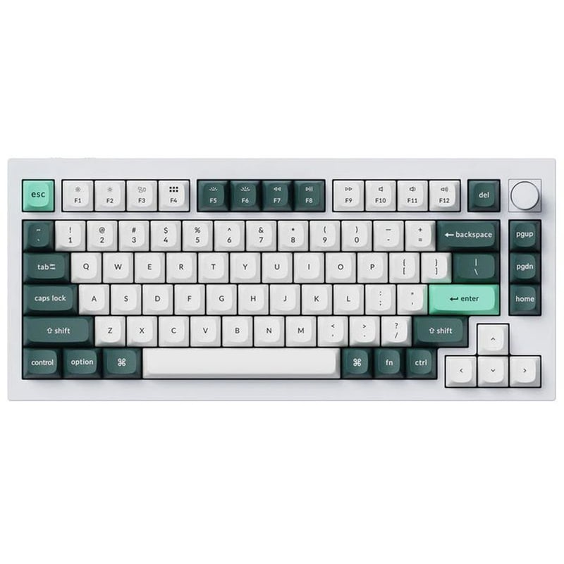 KEYCHRON Keychron Q1H-P1 Gaming Ασύρματο Μηχανικό Πληκτρολόγιο RGB Λευκό (US)