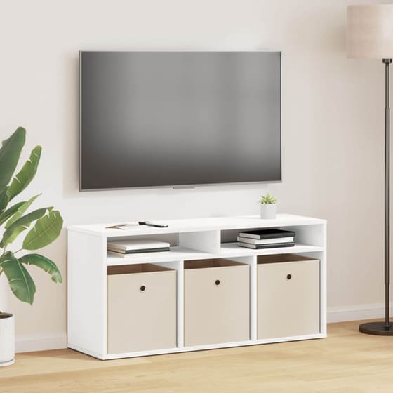 Έπιπλο Τηλεόρασης VidaXL με Συρτάρι 102 x 32 x 48,5 cm - Λευκό image 1