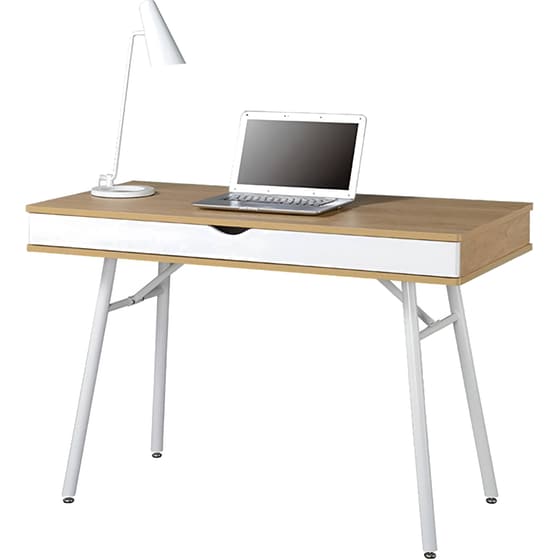 Γραφείο Μελέτης Woodwell C10889 από Μελαμίνη 115x55cm - Καφέ/Λευκό image 0