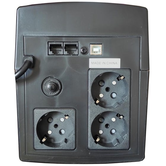 UPS NG 1500 VA / 900 W με AVR, USB, 3 Schuko, 2x12V8Ah Μαύρο image 2