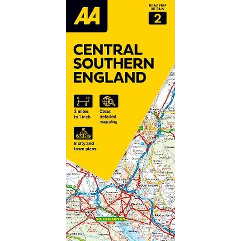 AA Road Map Central Southern England