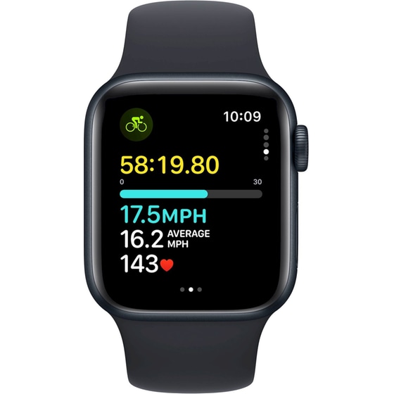 Apple Watch SE GPS 40mm - Midnight Aluminium Case with Midnight Sports Band - M/L image 5