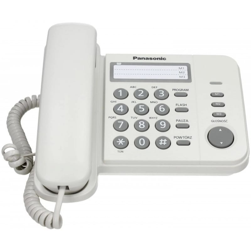 Ενσύρματο Τηλέφωνο Panasonic KX-TS520EX1 – Λευκό