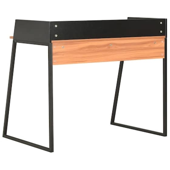 Γραφείο Μελέτης VidaXL από Μοριοσανίδα 90x60cm - Μαύρο/Καφέ image 4