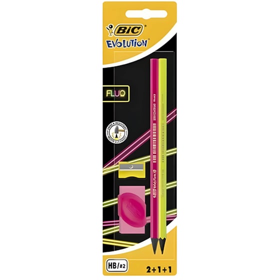 Σετ Γραφής Bic 2 Μολύβια με Γόμα και Ξύστρα (4 Τεμάχια) image 2
