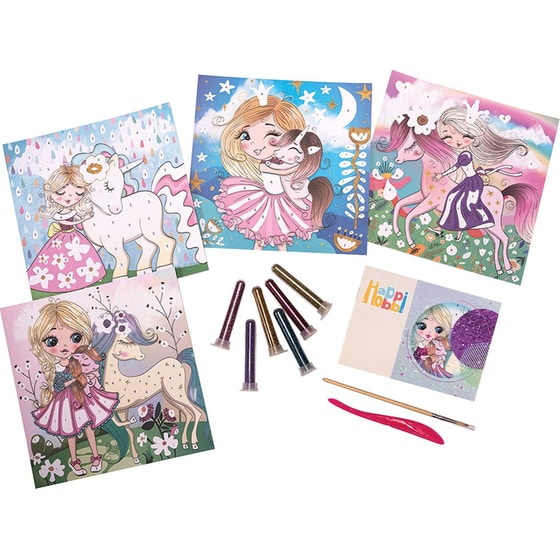 HappiHobbi Art Σετ Χειροτεχνίας με Glitter image 2