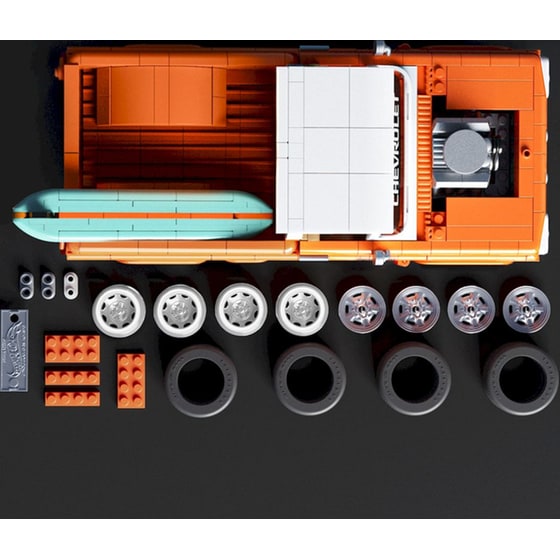 Mattel Hot Wheels Brick Shop Σετ Κατασκευής Elite Series Custom ’62 Chevy Pickup 1:16 (858 Κομμάτια) (JFT20) image 4