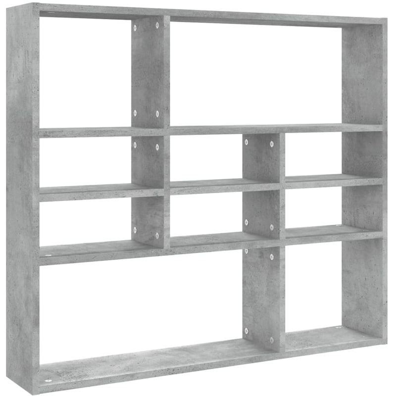 VIDAXL Ραφιέρα VidaXL από Μοριοσανίδα 90x16x78 cm - Γκρι