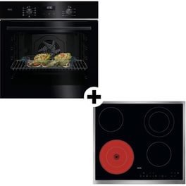 AEG TU5AB21ESB & ORN64A02XB 72 Lt Εντοιχιζόμενο Σετ Φούρνος και Εστία