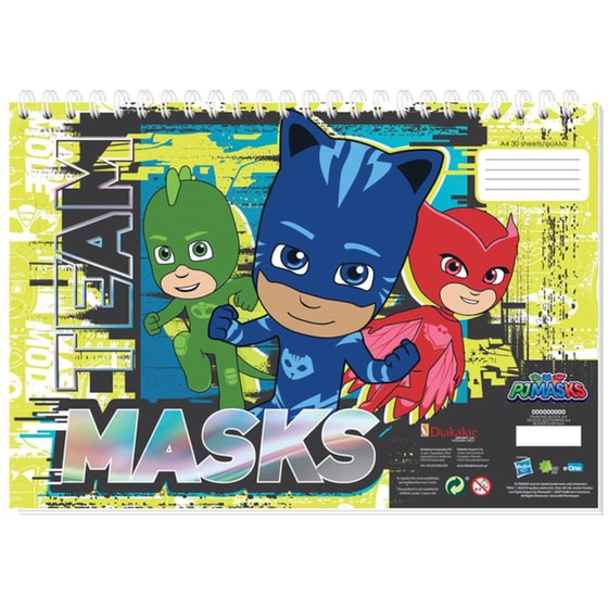 Μπλοκ Ζωγραφικής Διακακης Αεβε Pj Masks Α4 30 Φύλλων (1 Τεμάχιο) image 1