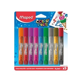 Κόλλα Με Glitter Maped 10,5 ml 9 Τεμάχια