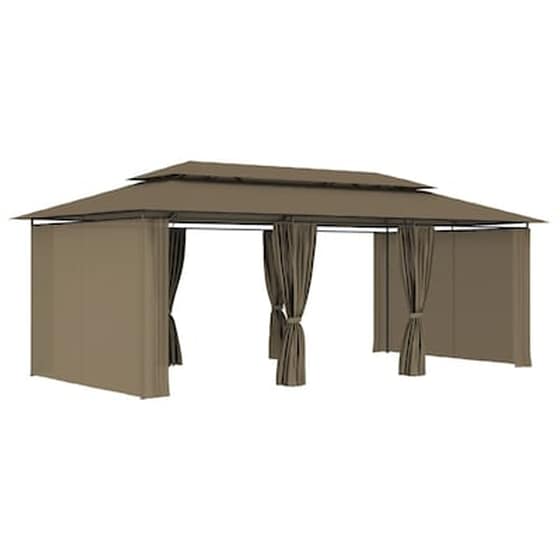 Vidaxl Κιόσκι Με Κουρτίνες Taupe 600 X 298 X 270 Εκ. 180 Γρ./μ² image 5