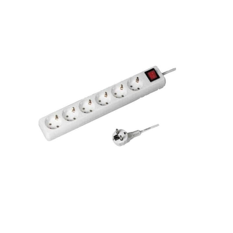 ΟΕΜ Πολύπριζο Oem St-ngb06s 6 Θέσεων 1.5m - Λευκό