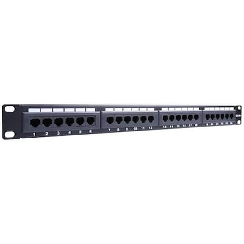 93865 Cat5e Ethernet Patch Panel 24port Utp Black 055-0971