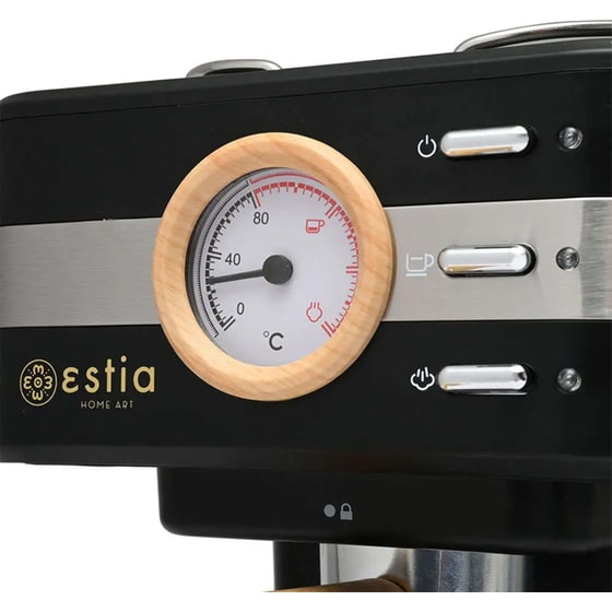 ESTIA 06-18986 950W 15 Bar Μαύρη Μηχανή Espresso image 4