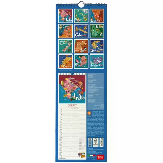 Ημερολόγιο Τοίχου Legami 2026 Lets Travel 16x49cm image 1