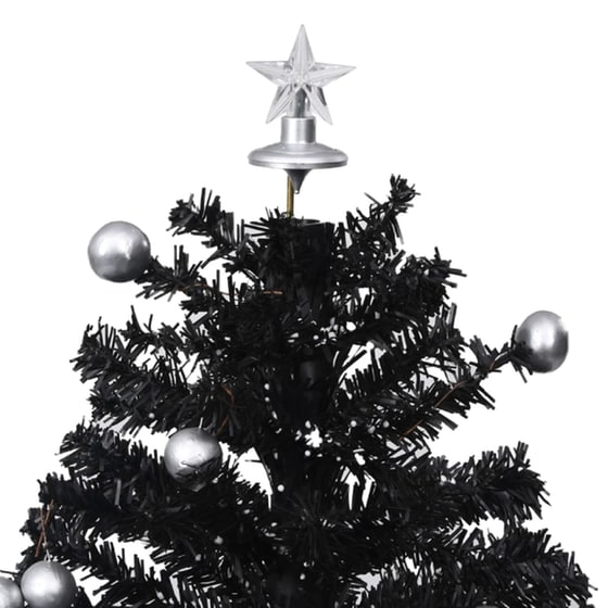 Χριστουγεννιάτικο Δέντρο VidaXL Χιονισμένο με Βάση 75cm - Μαύρο image 3