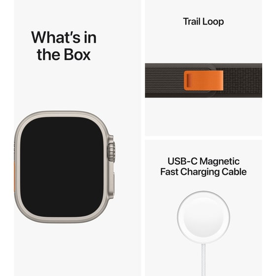 Apple Watch Ultra Titanium 49mm GPS + Cellular - Black/Gray Trail Loop M/L image 7