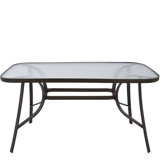 Τραπέζι Εξωτερικού Χώρου Homemarkt Μεταλλικό 140x80x72 cm - Διάφανο/Μαύρο image 2