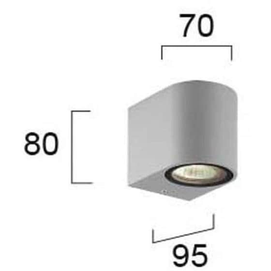 Απλίκα Viokef Round Tilos 4099702 1-l H80 από Αλουμίνιο - Ασημί image 1
