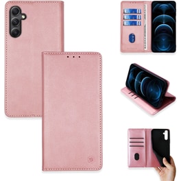 Θήκη Samsung Galaxy A34 5G - Vintage Magnet Book - Ροζ Χρυσό