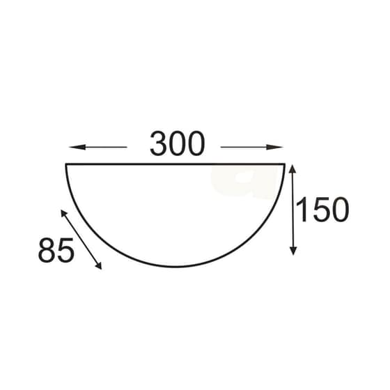 Απλίκα Τοίχου Aca Albatre Xd01302w Γυάλινη 30x8.5x15 cm - Ασημί/Λευκή image 1