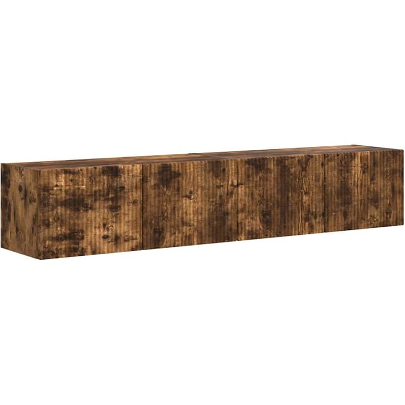 Έπιπλο Τηλεόρασης VidaXL Επιτοίχιο 2 τμχ 78,5 x 30 x 29,5 cm - Καπνιστή Δρυς