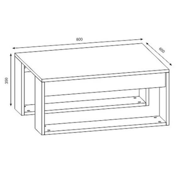 Τραπεζάκι Σαλονιού 24Mall Salva από Μοριοσανίδα 60x80x35 cm - Καφέ image 2