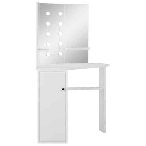 Vidaxl Μπουντουάρ Γωνιακό Λευκό Με Led image 4