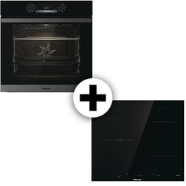 HISENSE BSA65226AB & I6341CB 77 Lt Μαύρο Εντοιχιζόμενος Σετ Φούρνος και Εστία