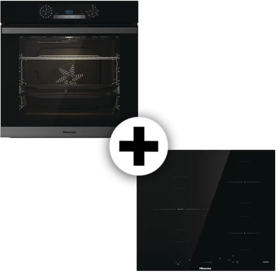 HISENSE BSA65226AB & I6341CB 77 Lt Μαύρο Εντοιχιζόμενος Σετ Φούρνος και Εστία image 0