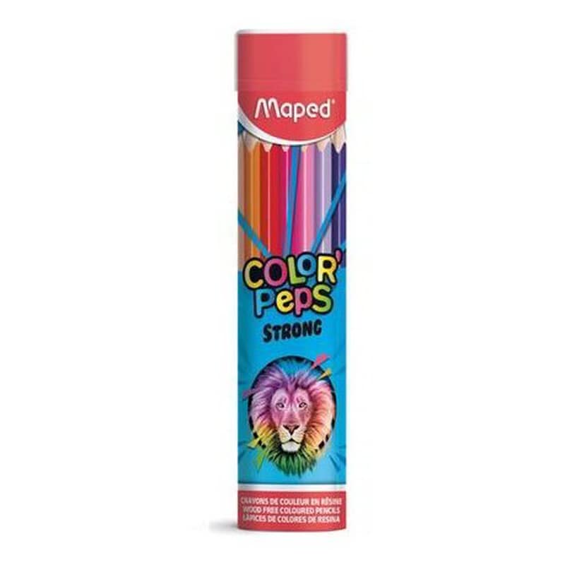 MAPED Ξυλομπογιές Maped Color Peps Strong σε Μεταλλικό Κύλινδρο (36 Τεμάχια)