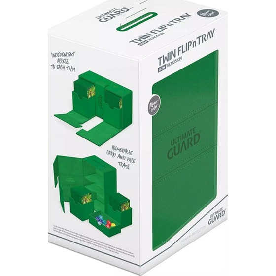 Ultimate Guard Twin Flip`n`tray 160+ Xenoskin Monocolor Green image 4
