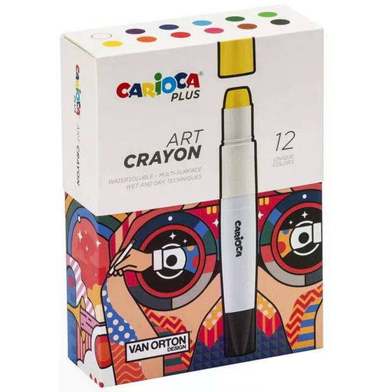 Κηρομπογιές Carioca Plus Soft (12 Τεμάχια) image 1