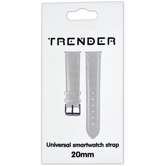 Λουράκι Trender Fake Leather Band για Universal 20mm - White image 0