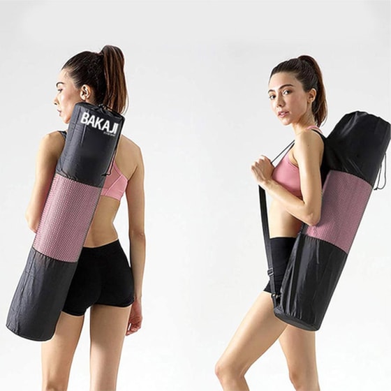 Στρώμα Γυμναστικής Yoga - Pilates Bakaji 02837807 183x61x0.6 cm Αδιάβροχο - Ροζ/ Μπλε image 4