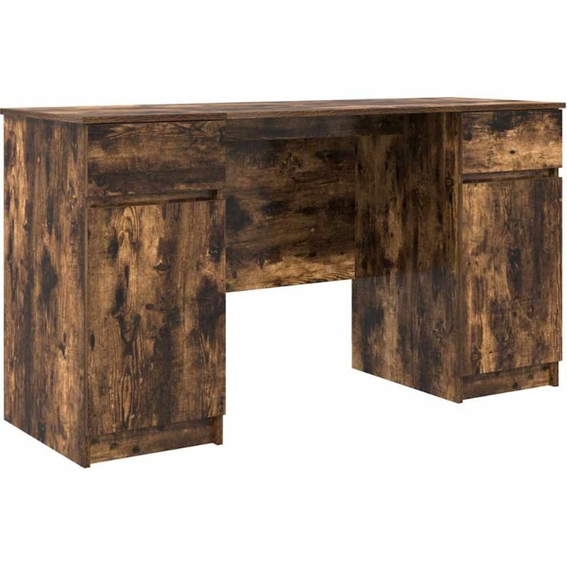 Γραφείο VidaXL από Επεξεργασμένο Ξύλο 140x49x76 cm - Καπνιστή Δρυς