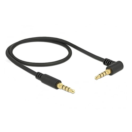 Delock Καλώδιο Jack Stereo Σε Jack Stereo 4pin 3.5mm, 90°, Μαύρο, 1m image 0