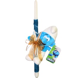 Λαμπάδα The Smurfs με Λούτρινο Στρουμφάκι 20 cm