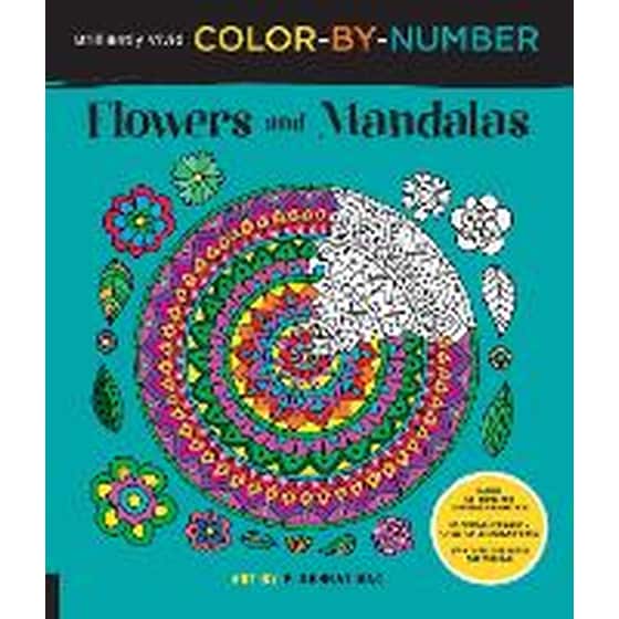 Brilliantly Vivid Color-by-Number: Flowers and Mandalas image 0