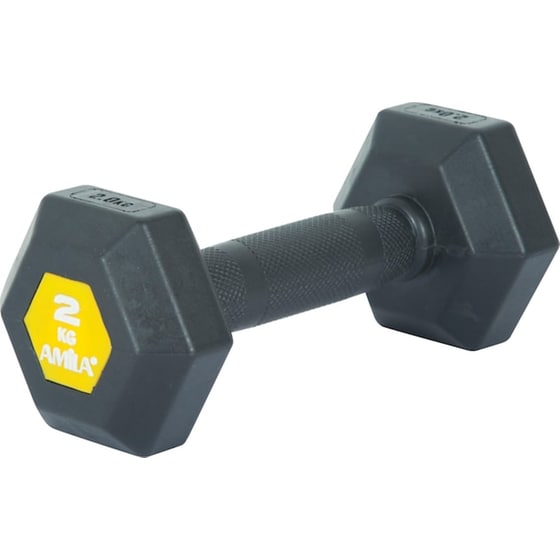 Βαράκι Εξάγωνο 2kg Amila Original Rubber H 90581 από Ατσάλι Q235 - Μαύρο image 0