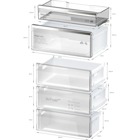 BOSCH KGN49LBCF Total No Frost 440 Lt Μαύρο Ψυγειοκαταψύκτης image 10