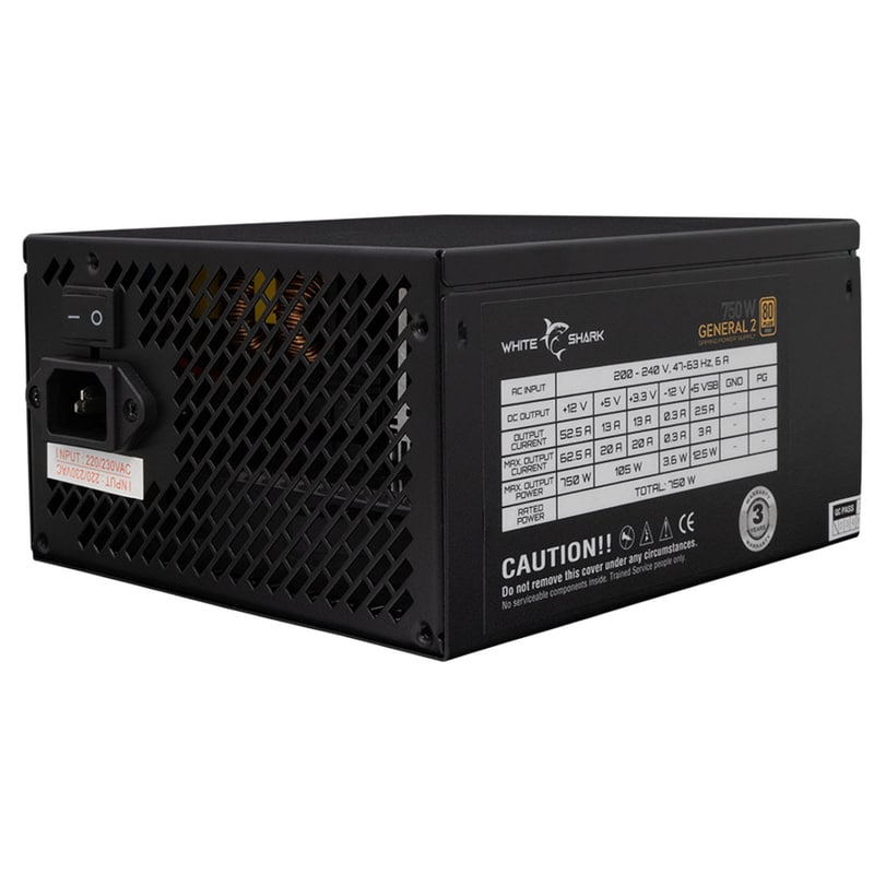 Τροφοδοτικό Υπολογιστή White Shark 500W 80+ Standard - Μαύρο
