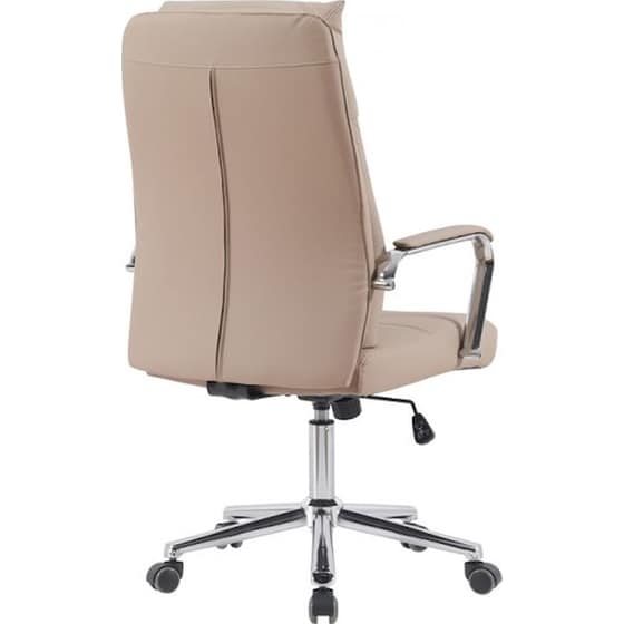 Καρέκλα Γραφείου Διευθυντή 24Mall Peli από Τεχνητό Δέρμα - Cappuccino image 2