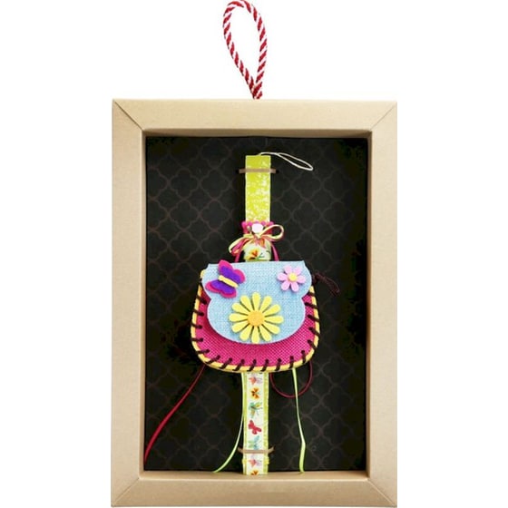 Λαμπάδα Synchronia Τσαντάκι Λουλούδια - Κίτρινη image 1