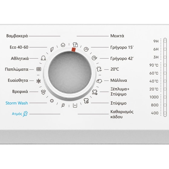 OMNYS WNM-6WH25BASSL 6kg 1.000 Στροφές Λευκό Πλυντήριο Ρούχων image 4
