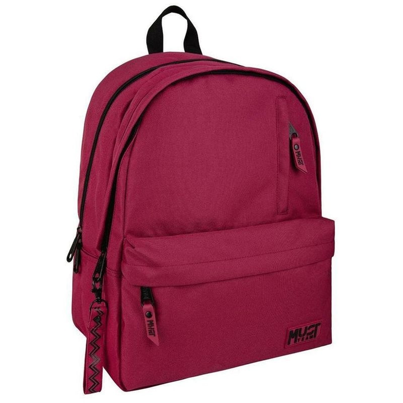 Τσάντα Πλάτης Must Team Monochrome Classic Μπορντό με Μαύρο
