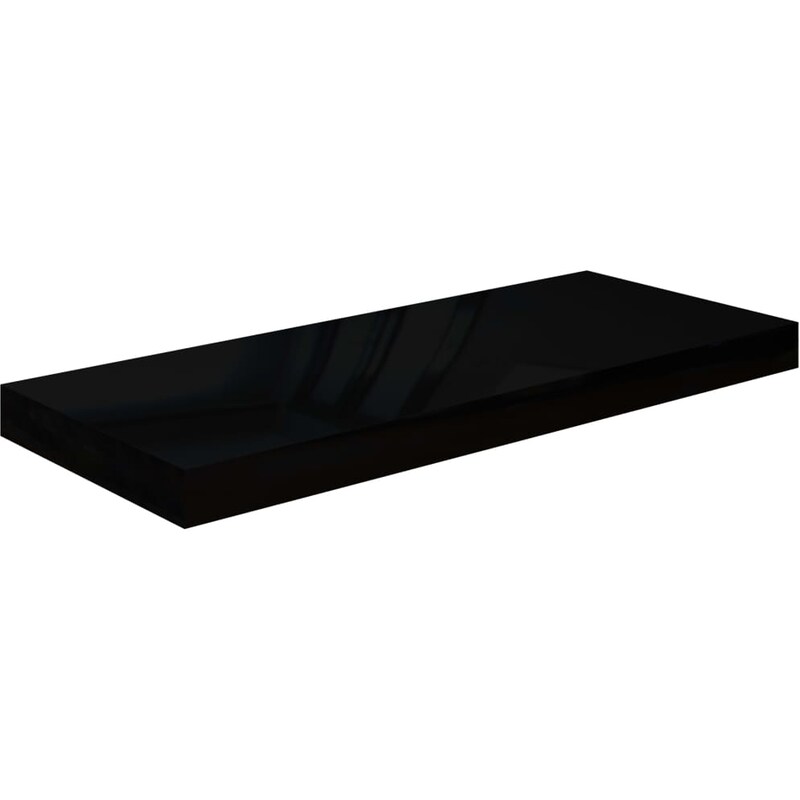 Ράφι Τοίχου VidaXL από MDF 60x23.5x3.8 cm - Μαύρο/Γυαλιστερό VIDAXL