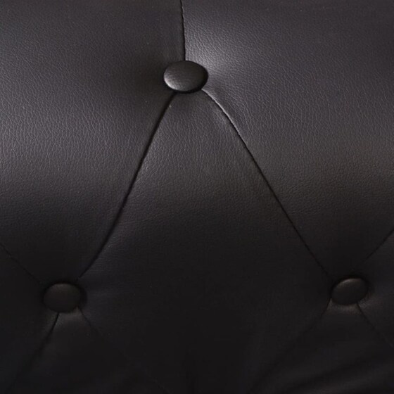 Γωνιακός Πενταθέσιος Καναπές VidaXL Chesterfield 205x205cm - Μαύρο image 5